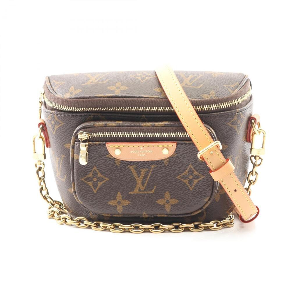 Louis Vuitton Bum Bag Monogram Handbag Canvas Leather Brown